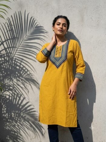 Cotton Ajrakh Kurti