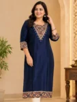 V-Shape Mashru Silk Kurti