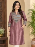 Mashru Silk Ajrakh Kurti