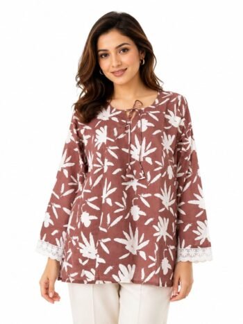 Casual Bell Sleeve Short Top Kurti