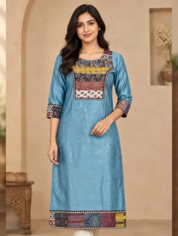 Ajrakh Patchwork Kurti